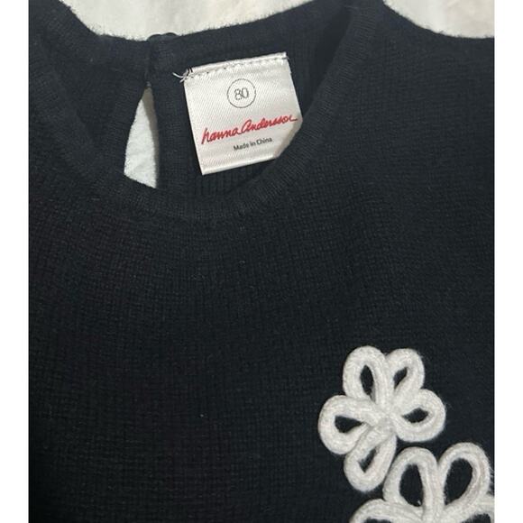 Hanna Andersson Black Knit Dress, VGUC, Sz 80cm (2T) (2A) - Picture 2 of 5